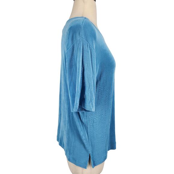 Vintage Santana Knit Short Sleeve Blouse Top Size Medium - Picture 5 of 5